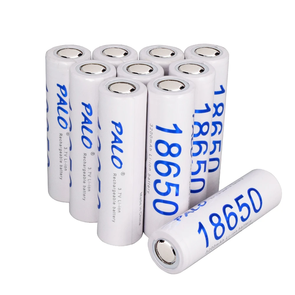 PALO Оригинальная 18650 батарея 3 7 V 3200mAh литий-ионная аккумуляторная для фонариков