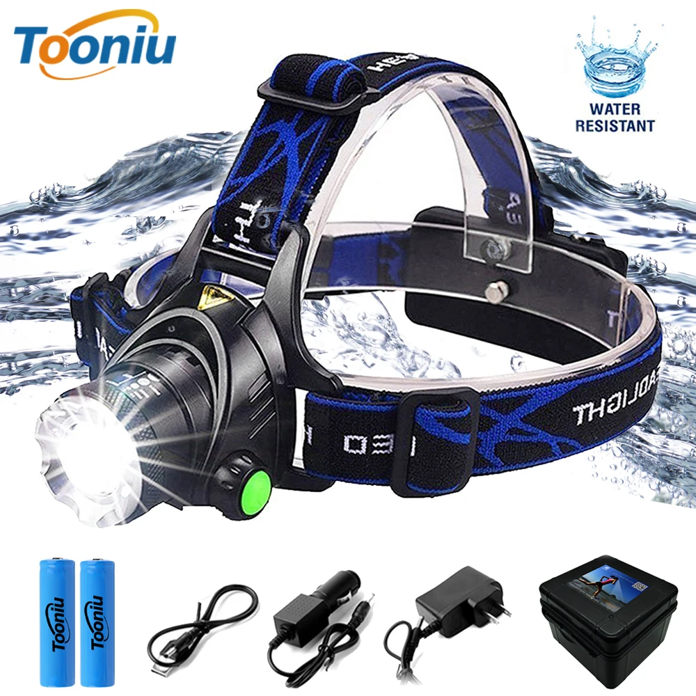 RU 5000LM CREE XML-L2 xm-l T6 светодиодные фары Масштабируемые фар Водонепроницаемый Налобный фонарик Фара Рыбалка Охота свет