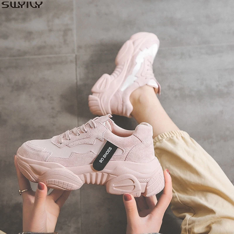 SWYIVY Chaussures Femmel/Повседневная обувь без шнуровки Женские кроссовки Однотонные