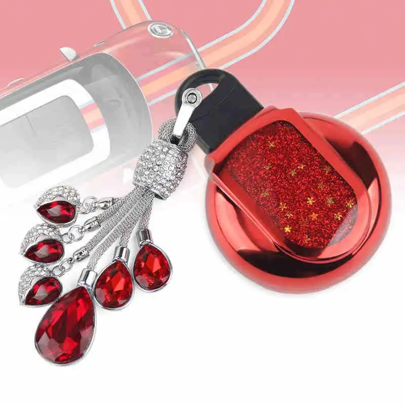 

ТПУ зыбучий песок Агат ключи украшения защитной оболочки брелок для ключей брелок стайлинга автомобилей для BMW MINI Cooper один F54 F55 F56 F60