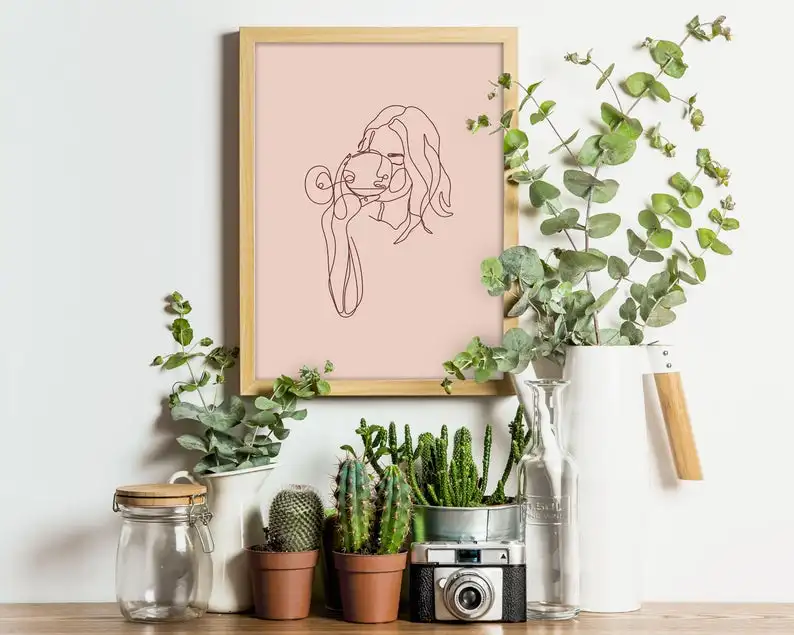 

Abstract Simple Women Wall Art Canvas Painting Nordic Posters And Prints Wall Pictures For Living Room Decor