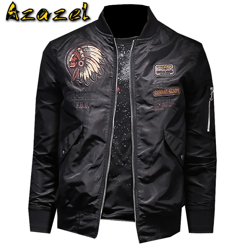 

Куртка мужская кожаная с вышивкой, в стиле ВВС