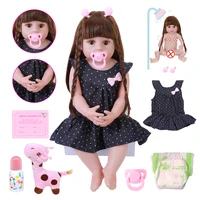new 56cm reborn baby doll very soft full body siliconelifelike adorable babies doll metoo bath toy doll christmas gift
