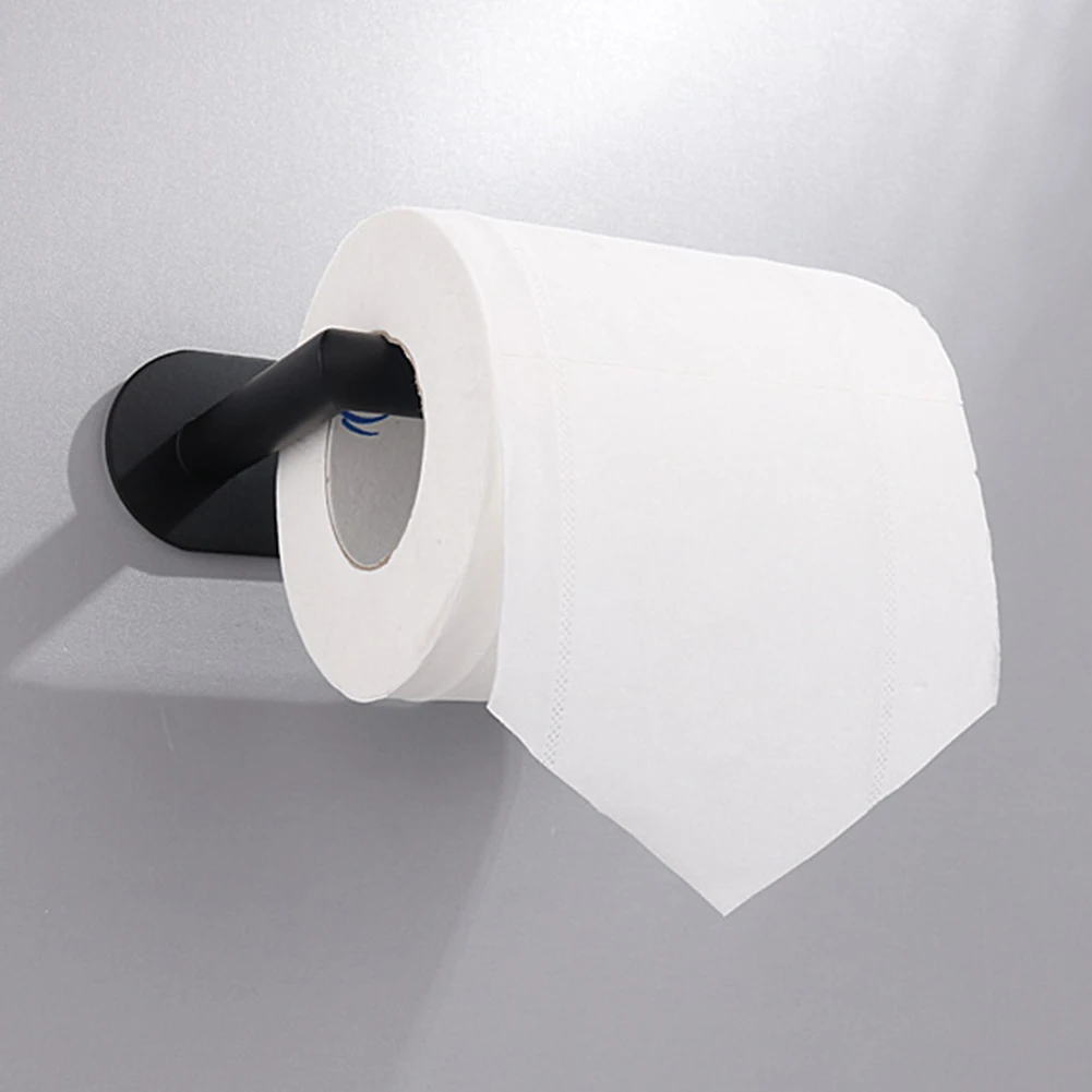 

Bathroom Tissue Towel Hanger Towel Punch-free Storage Shelf Home Roll Paper Holder Black Fixture Hanger Kitchen Fixture