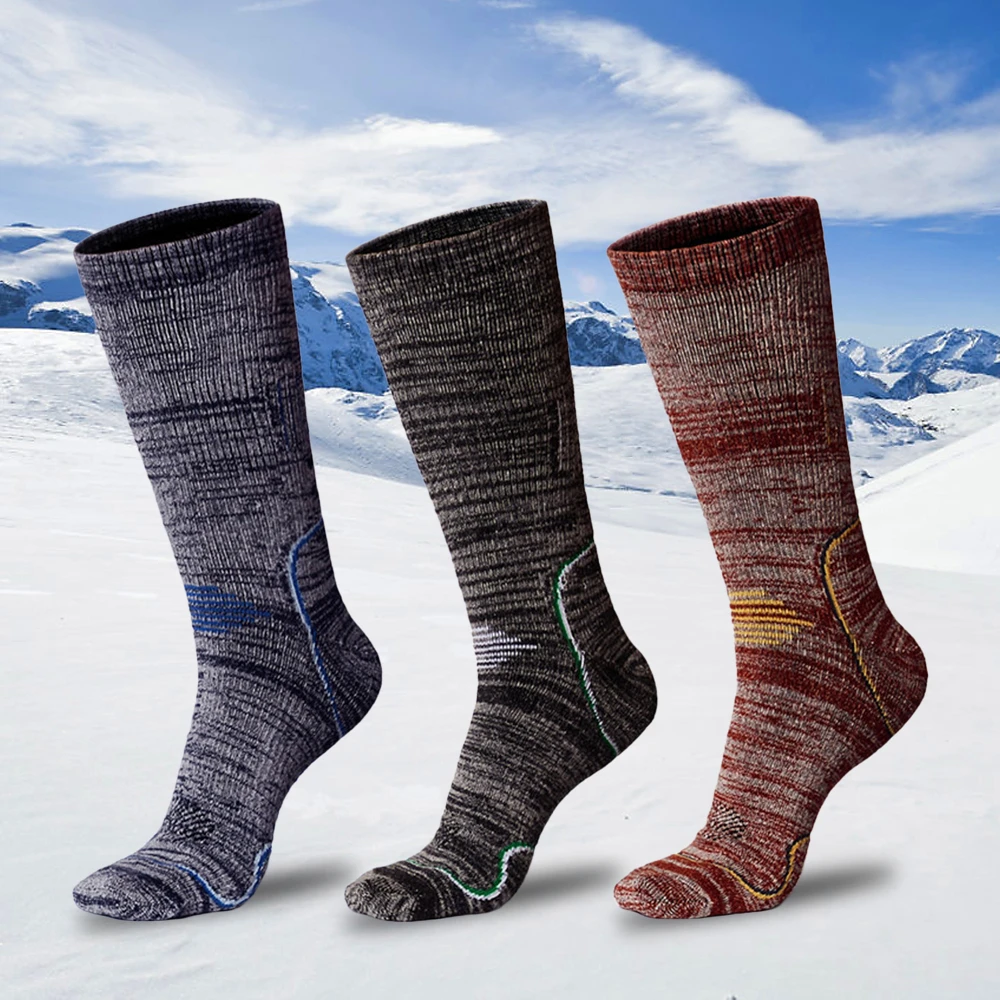3 пары мужские и женские зимние теплые носки хлопковые махровые спортивные для