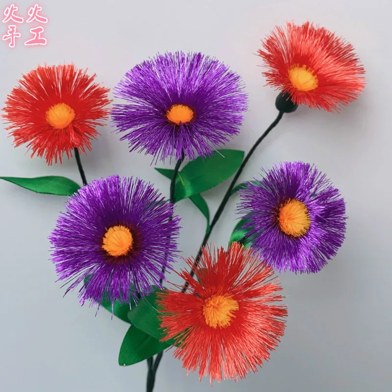 

Handmade DIY Ribbons Daisy Flower Fabric Dried Flower Creative Ribbon Flower Material Package DIY Raw Material Making Tool Craft