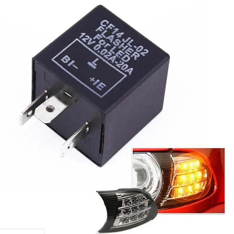 

3 Pin CF14 JL-02 электронный автомобильный проблесковый сигнал реле исправить светодиодный поворотник Hyper флэш-мигающий свет, работающего на пост...