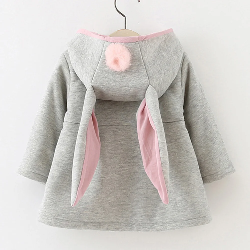 Детское пальто с капюшоном AmyaBaby осенне-зимнее мультяшным рисунком для девочек