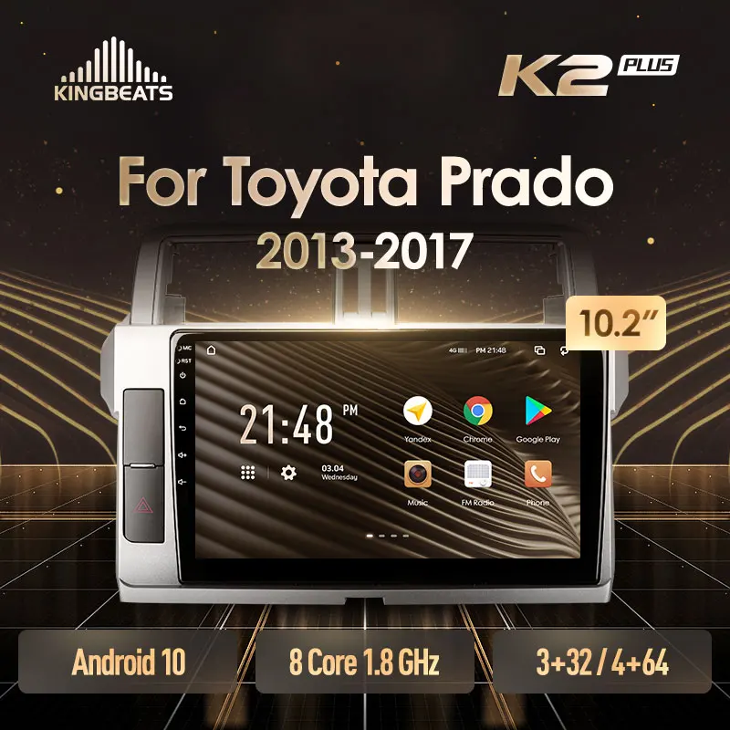 KingBeats штатное головное устройство For Toyota Land Cruiser Prado 150 2013 2017 автомагнитола на
