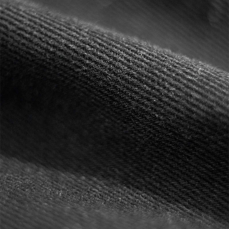 Maden Men Baggy Denim Jeans American Retro Pure Black Mid-waist Jeans Water Washed Straight Pocket  Classic Style Tannin Pants