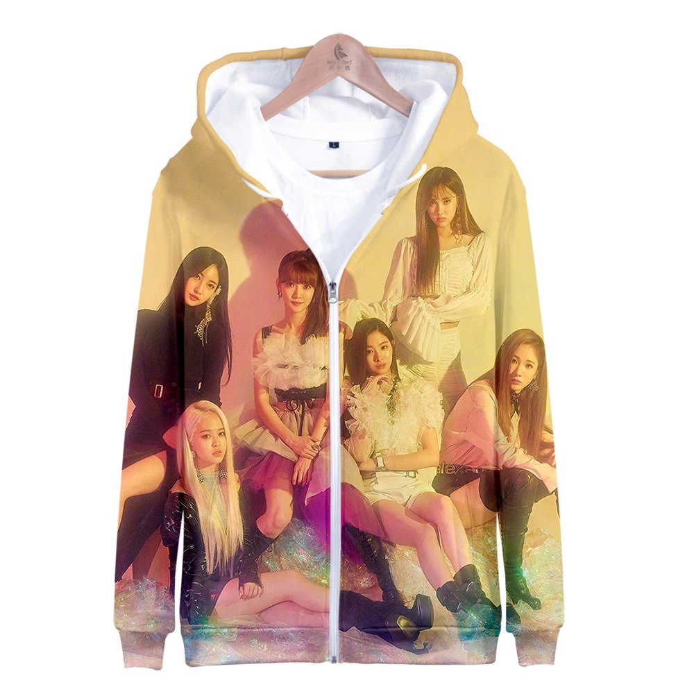 (G)I-DLE South Korean clothes cos coat autumn and winter Zipper hooded sweatshirt unisex parent-child love | Женская одежда