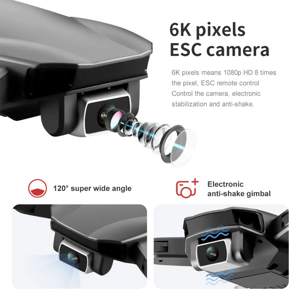 LU8 MAX GPS Дрон с разрешением 4k Профессиональный 6K HD 6-Axis Dual Камера складного