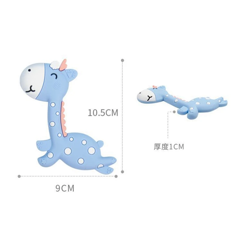 

Cute Cartoon Animal Giraffe Teether Toy For Baby Infant Soft Silicone Care Organic Nursing BPA Free Soother Molar Stick Toys