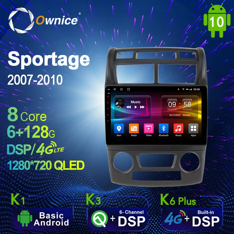 

6G+128G Ownice Android 10.0 Car Radio GPS for Kia Sportage 2007 - 2010 Navi Setreo System with 4G LTE DSP SPDIF BT 5.0 1280*720