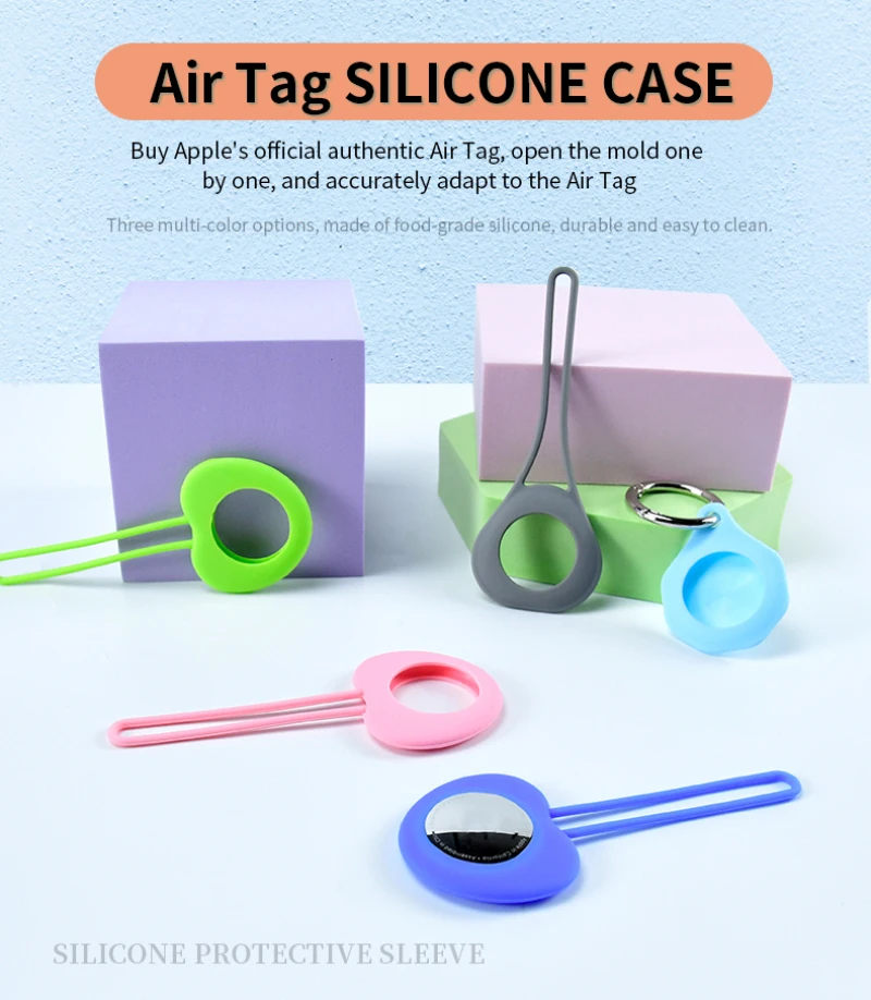 

Силиконовый ударопрочный защитный чехол для AirTag 2021 защитный чехол для AirTags Locator Tracker Брелок чехол против потери