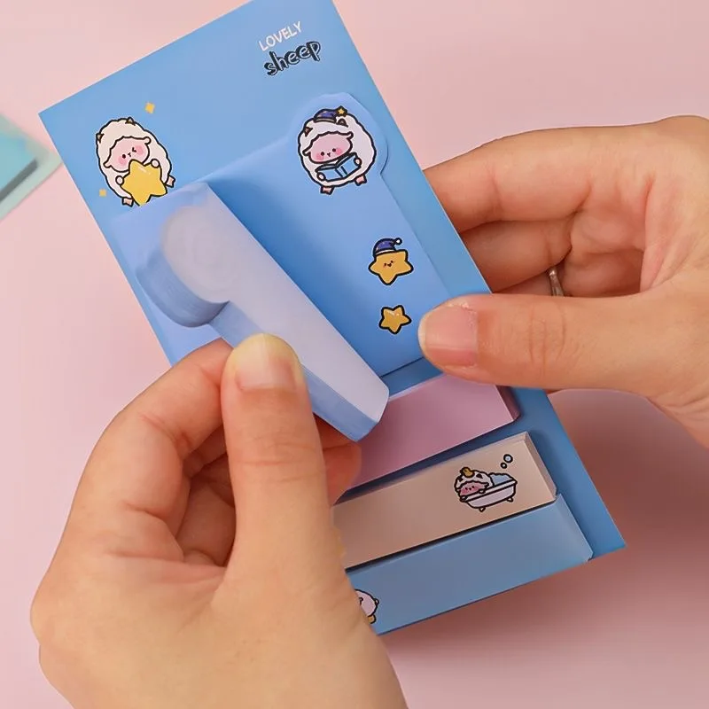 

400 Sheet Carton Index Sticker Memo Pad Hand Account Sticky Note Message N time Stickers Self-Adhesive Student Office Stationery