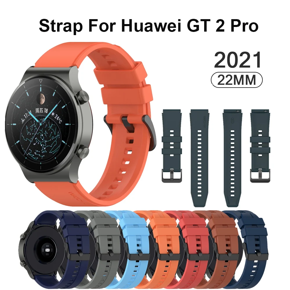 

22MM GT2 Official Silicone Strap For Huawei Watch GT 2 Pro Sport Original Watchband For Huawei GT2 Pro Wristband Correa Bracelet