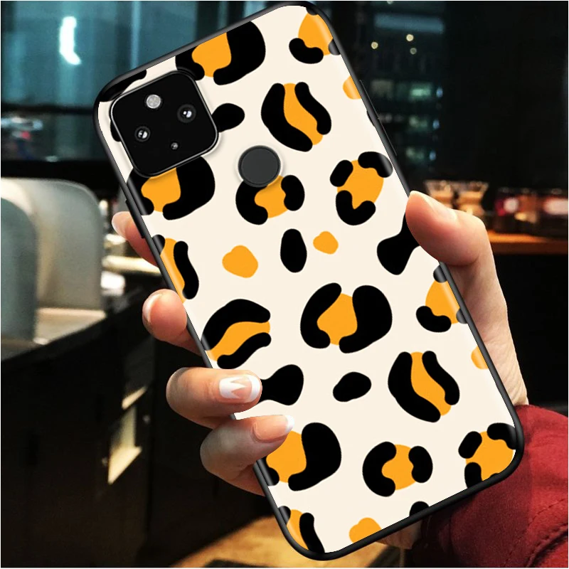 

Animal leopard Cool Shockproof Cover for Google Pixel 5 4 4A XL 5G Black Phone Case Shell Soft Fundas Coque Capa