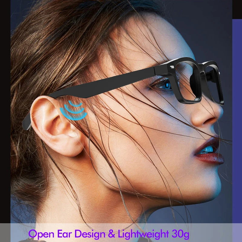 구매 블루 라이트 안경에 대하여 무선 오디오 블루투스 헤드셋, 베이스 Hifi 오픈 이어 스피커 본 IP5 스마트 선글라스 IOS 안드로이드