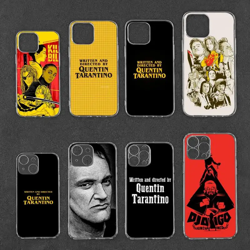 

Written Directed Quentin Tarantino Phone Case For Iphone 7 8 Plus X Xs Max Xr 11 12 Mini Pro Max SE 2020 Transparent Soft Cover