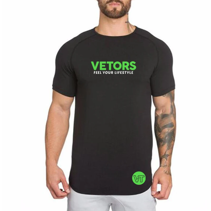 Oversized men's custom uniform company team T-shirt photo logo text printing fitness long breathable Slim summer | Мужская одежда