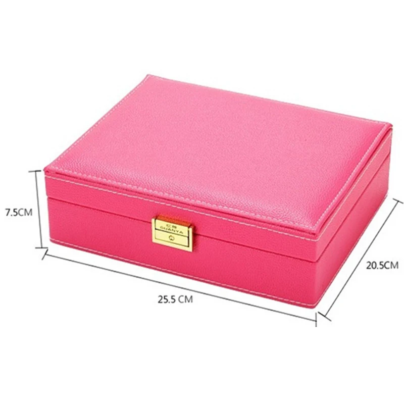 1 шт. модная кожаная шкатулка для хранения Чехол ювелирные изделия Контейнер