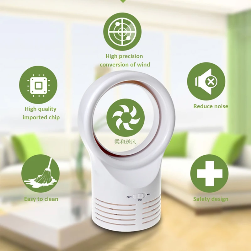 

Mini USB Fan For Office Home Computer PC Fan Electric Laptop Fan With Double Side Bladeless Desk Fan Blades