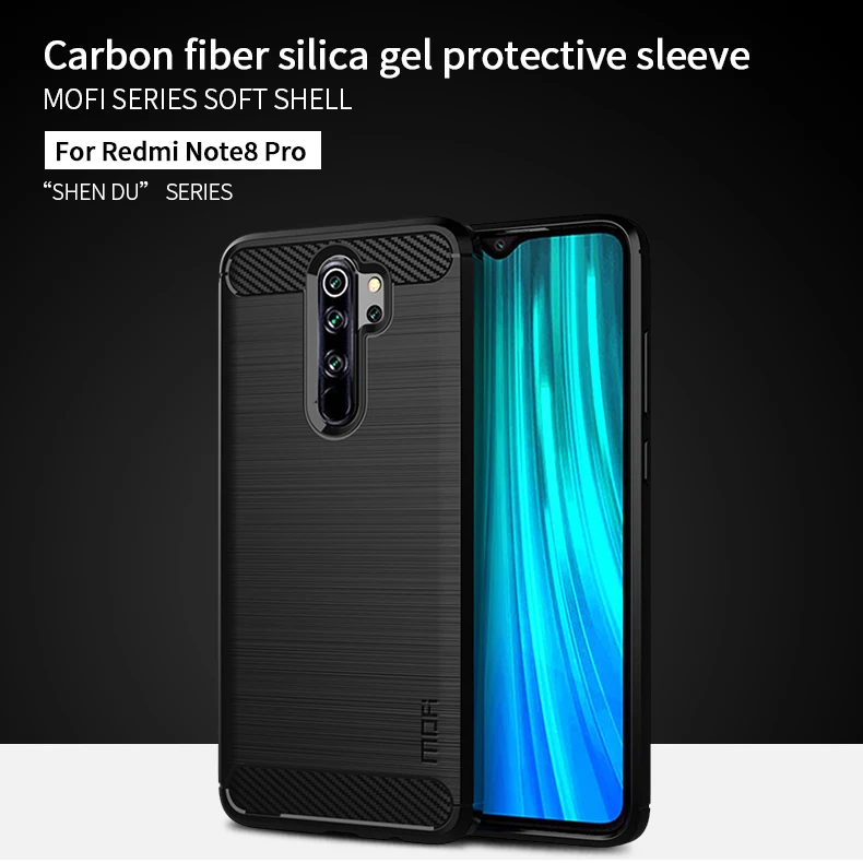 Для Xiaomi Redmi Note 8 Pro MOFI Мягкий ТПУ чехол из углеродного волокна чехол для Xiaomi Redmi Note 8 Pro Чехол Для Телефона