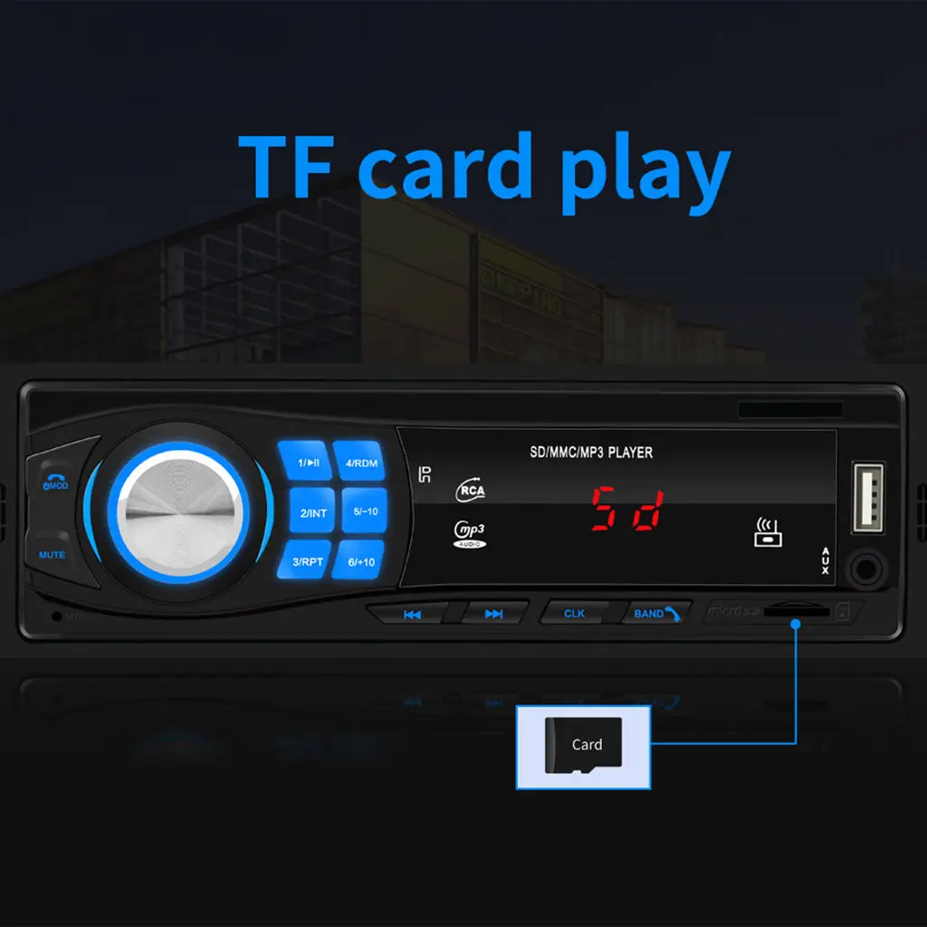 

12 В 1DIN Bluetooth автомобильный стерео mp3-радиоплеер In- USB FM Aux приемник