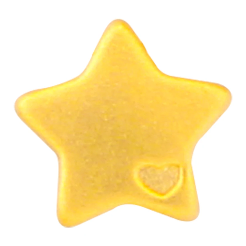 Новинка подвеска из желтого золота 24 К 999 пробы в виде звезды счастливой