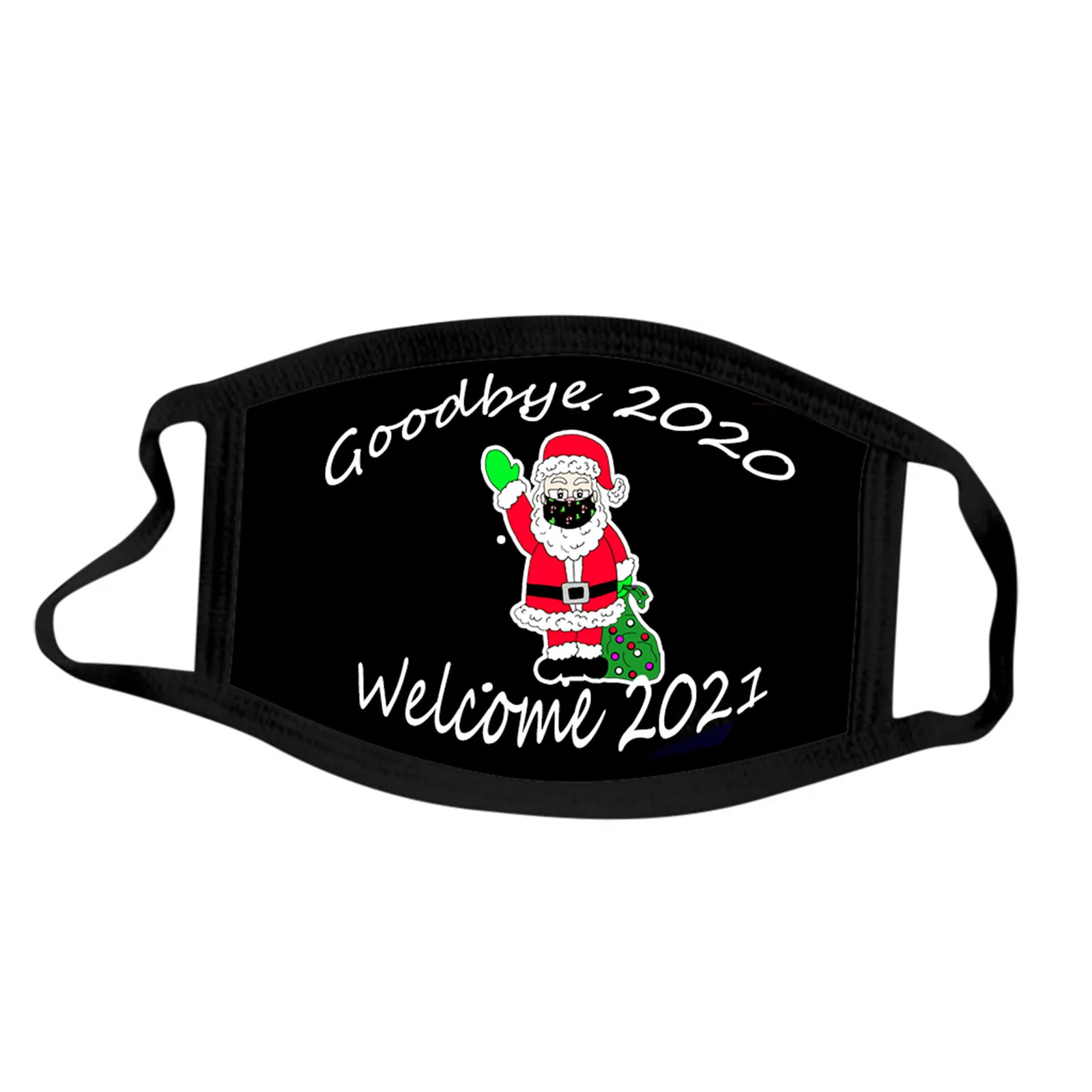 

Fast Delivery 2021 New Years Fashion Black Masks Washable Reusable Full Cover Cotton Face Masks Ear Loop masque mascarilla