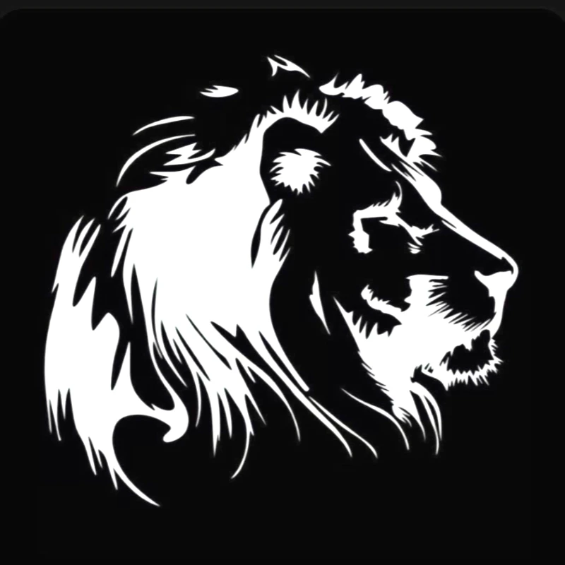 

15cmx15cm Funny lion head Vinyl Car stickers Decals Motorcycle Accessories Car-Window Decorative Goods PVC