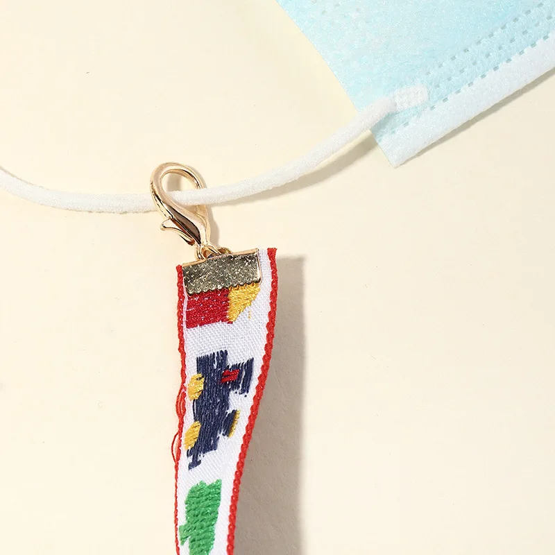 Новый тканевый брелок для очков с рисунком омаров застежка маска цепочка