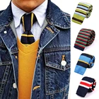 Галстук Мужской трикотажный, из полиэстера, в полоску