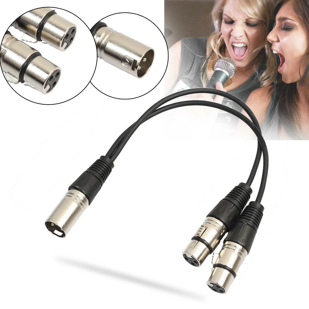 Оригинальный мобильный телефон 3 Pin XLR Женский Джек Dual 2 rca штекер Y сплиттер кабель