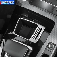 console gearshift storage box frame decoration cover trim carbon fiber color sticker for audi q5 a4 2020 21 interior accessories