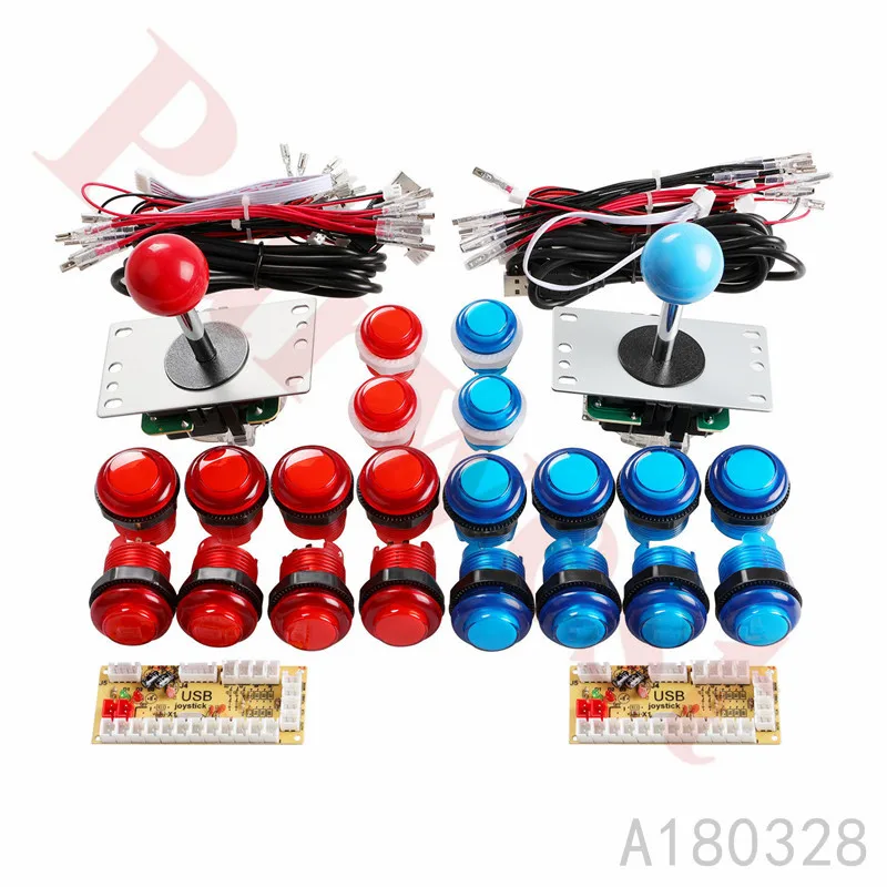 Комплект деталей для светодиодных кнопок с подсветкой сделай сам 2 игрока