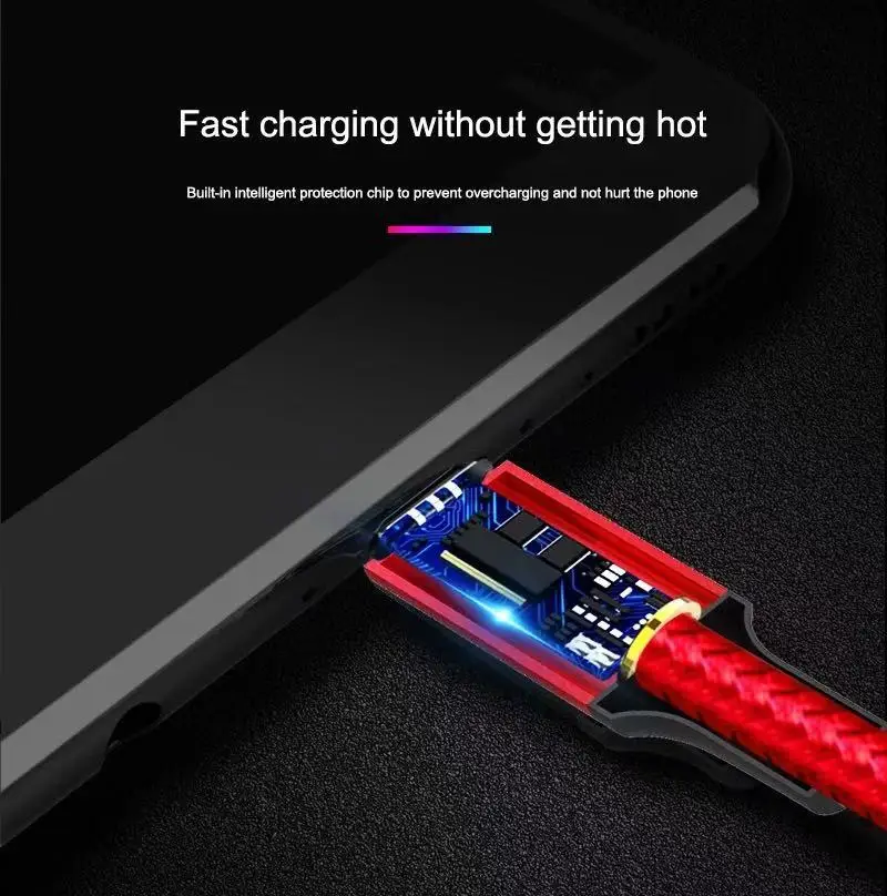

lighting Micro USB Cable 0.25m/1m/2m/3m Data Sync USB Charger Cable For Tablet USB Type C Android USB Phone11 xs x max Cables