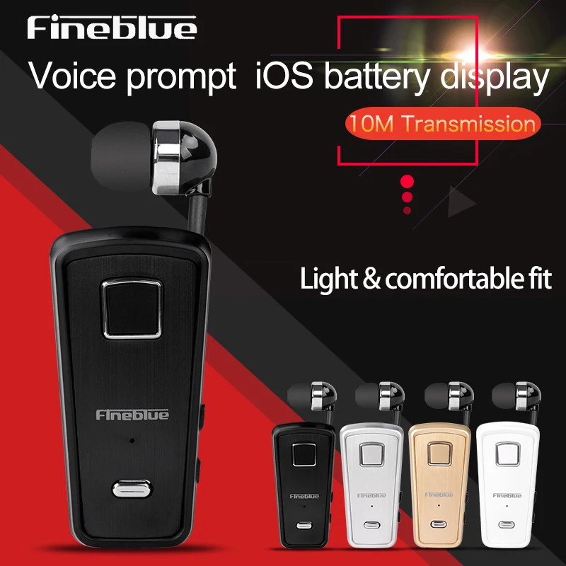 

Adjustable Bluetooth V4.0 Business Earphones iN-Ear Calling Music Power Display Adjustable Cables Headset Earbuds For Phone