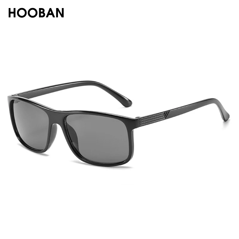

Очки солнцезащитные HOOBAN мужские прямоугольные, Модные Винтажные солнечные очки в стиле ретро, с леопардовым принтом, с защитой UV400