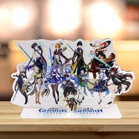 25cm anime genshin impact acrylic stand family figure model plate desktop decor action figure ornaments fans collection gift