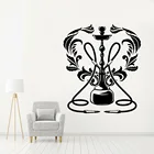 Виниловая наклейка на стену для кальяна, клуба, художественный декор, курительные креативные узоры, домашнее украшение для кальяна, наклейки на стену для окна Z385