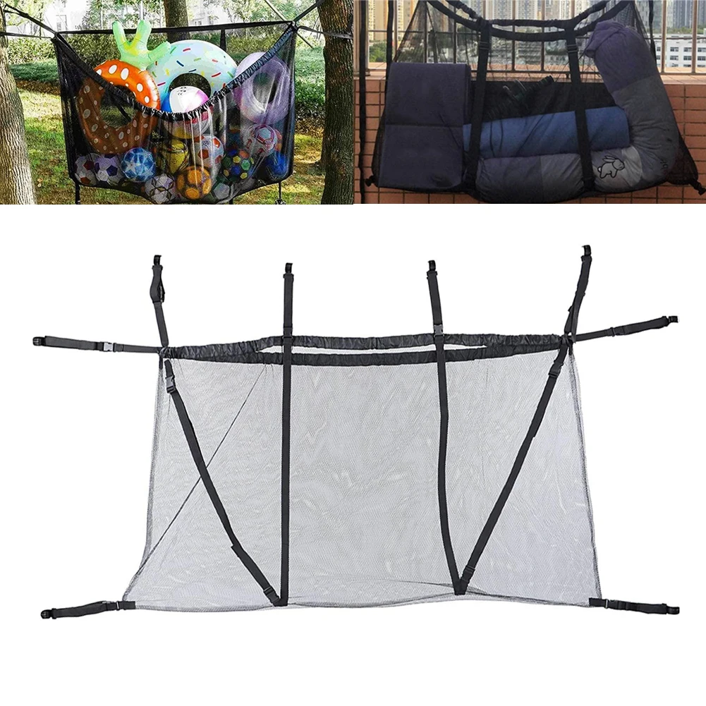 

Pool Toy Outdoor Organizer Adjustable Strap Hanging Pool Storage Bag For Portable Beach Balls Floats Kitchen Fruit Vegetable