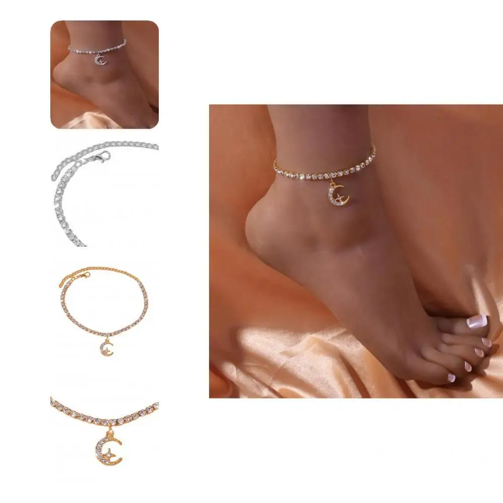 

Barefoot Chain Exquisite Shining Smooth Women Beach Barefoot Chain Beach Anklet for Daily Wear
