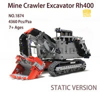 moc mine crawler excavator rh400 remote control with pdf drawings building blocks bricks kids diy model birthday christmas gifts