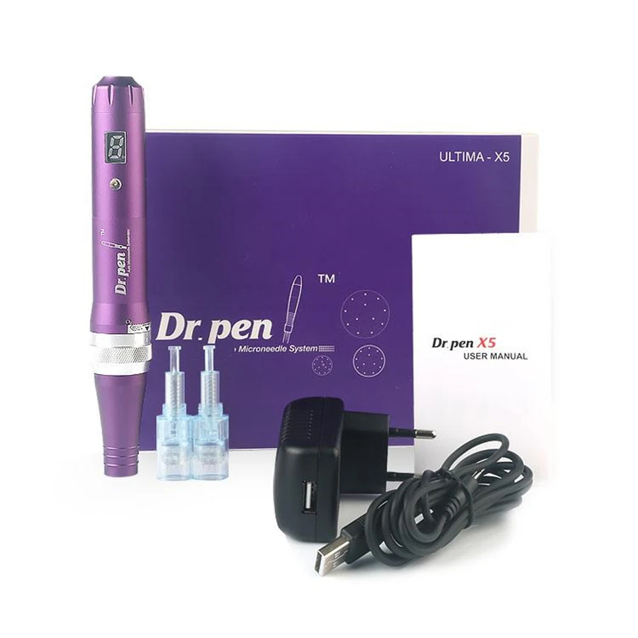 New Electric Dr pen X5-W Wireless Derma Pen With Speed Digital Display Screw 12pin Needle Cartridge For Facial Skin Care MTS