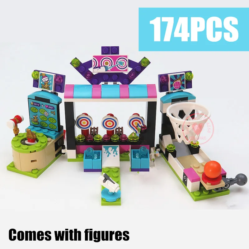 Новый Heartlake Friends Machine Amusement Park Fit Figures City Model Building Block Bricks Diy Toy детский подарок для