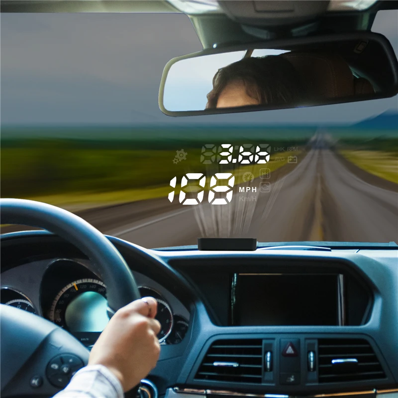 AUTOOL X210 Авто HUD Автомобильный дисплей цифровой скорости лобового стекла проектор