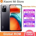 Смартфон Xiaomi Redmi Note 10 Pro с глобальной прошивкой, 6 ГБ ОЗУ, 128 Гб ПЗУ, Восьмиядерный процессор Dimensity 1100 дюйма, дисплей 120 Гц, камера 64 мп, 5000 мАч