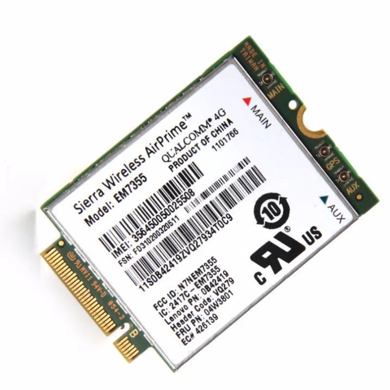 Sierra Wireless Airprime Em7355 Qualcom Gobi5000 Ngff 4g Lte модуль для Lenovo X240 T440 T540 W540 Fru:04w3801 сетевой модем|4g